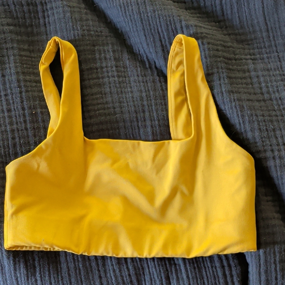 Girlfriend Collective Yellow Sports Bra